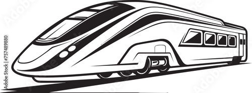 Sonic Speedster Vector Icon Design of Bullet Train Velocity Vista Emblem of High Speed Bullet Train