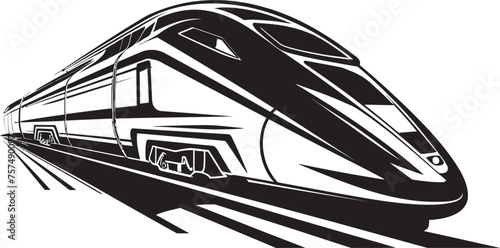 Sonic Speedster Vector Icon Design of Bullet Train Velocity Velocity Emblem of High Speed Bullet Train