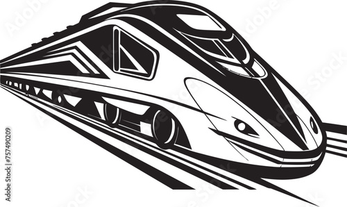 Sonic Speedster Vector Icon Design of Bullet Train Velocity Vista Emblem of High Speed Bullet Train