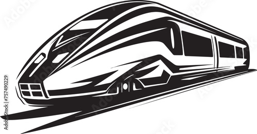 Sonic Swift Vector Icon Design of Bullet Train Velocity Verve Emblem of High Speed Bullet Train