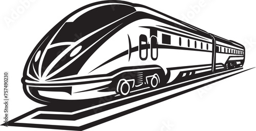 Fleet Flasher Vector Icon of High Speed Train Speedy Sleek Emblem Design of Bullet Train