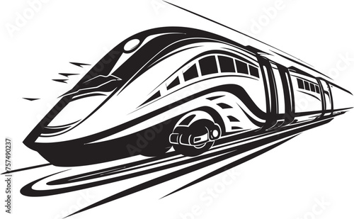 Sonic Speedster Vector Icon Design of Bullet Train Velocity Vista Emblem of High Speed Bullet Train
