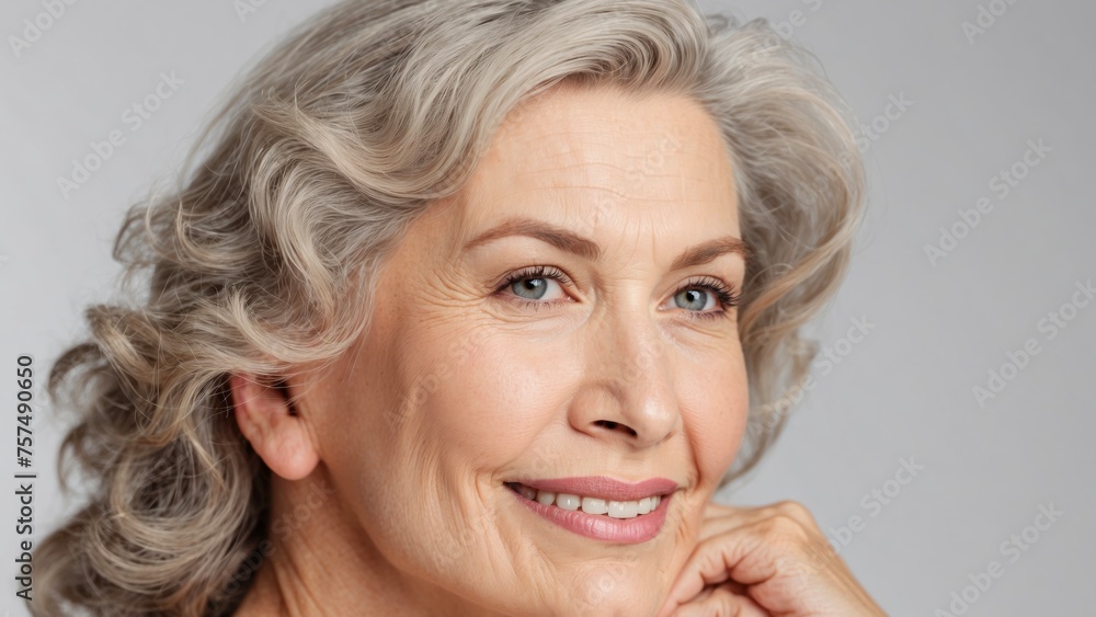 Beautiful 50s mid aged mature woman isolated on white background Beautiful 50s mid aged mature woman isolated on white background