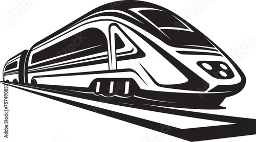 Speedy Shuttle Dynamic Vector Icon for High Speed Train Swift Streamline Sleek Emblem Design of Bullet Train