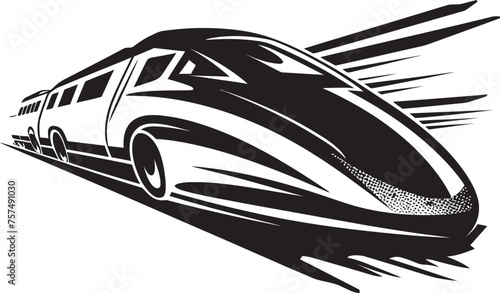 Turbo Thrust Iconic Vector Icon of High Speed Train Rapid Ripple Dynamic Emblematic Design for Bullet Train