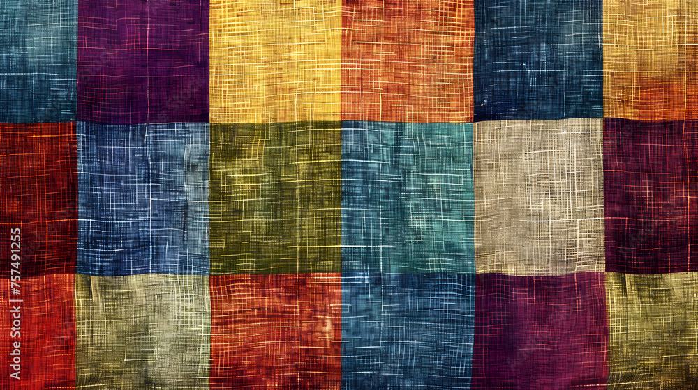 This image presents a vibrant patchwork of fabric textures, evoking concepts of diversity and creativity