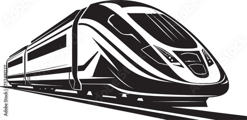 Velocity Voyager Dynamic Vector Icon of Bullet Train Turbo Thrust Iconic Emblematic Design for High Speed Train