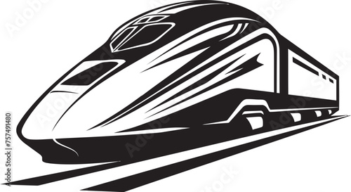 Fleet Flash Dynamic Vector Icon for Bullet Train Speedy Shuttle Streamlined Emblem Design of High Speed