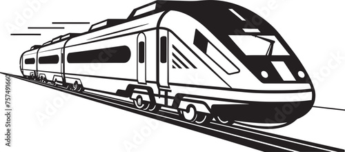 Sonic Surge Vector Icon Design of Bullet Train Express Zoom Emblem of High Speed Bullet Train