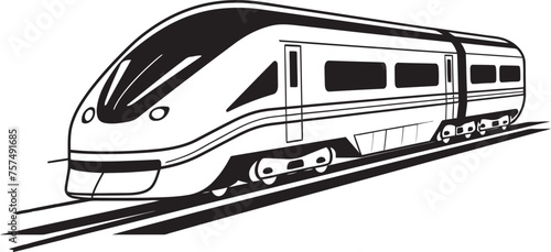 Rapid Ripple Vector Icon Design of Bullet Train Velocity Vanguard Emblem of High Speed Bullet Train