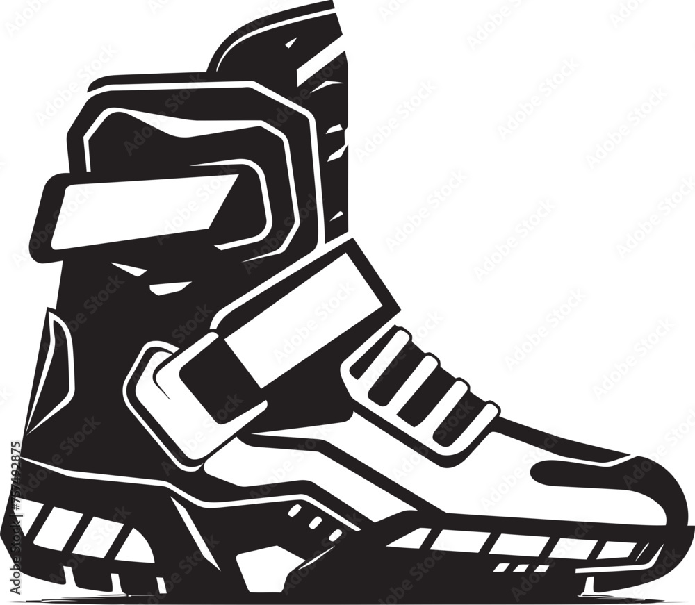 QuantumQuip Sleek Iconic Design of Futuristic Boots CyberChic Iconic Vector Logo of Hi Tech Boots QuantumQuip Sleek Iconic Design of Futuristic Boots CyberChic Iconic Vector Logo of Hi Tech Boots
