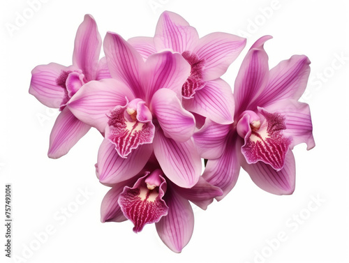 orchid flower isolated on transparent background, transparency image, removed background