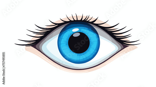 Eye vector look icon. Eyeball vision blue eyesight