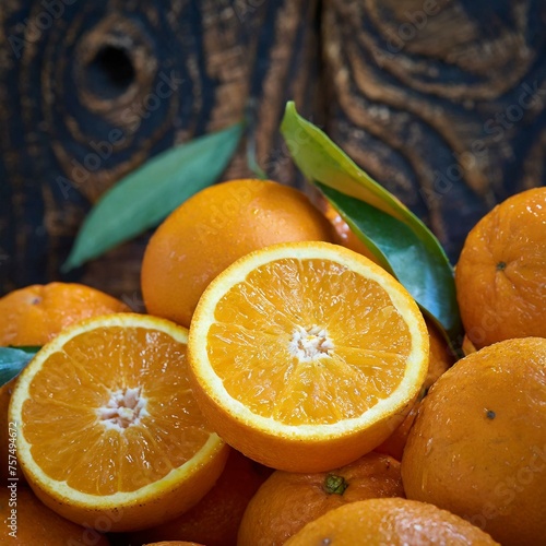 Orange Elegance: Isolated Citrus on White Background with Text Space by Firefly photo