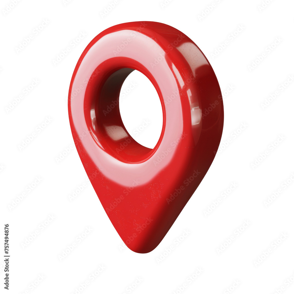 Red map pointer isolated on transparent background Red map pointer isolated on transparent background