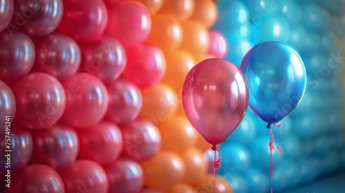 Colorful Balloons Floating in the Air