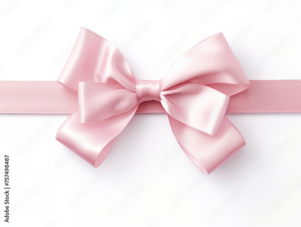 rose ribbon bow isolated on transparent background, transparency image, removed background