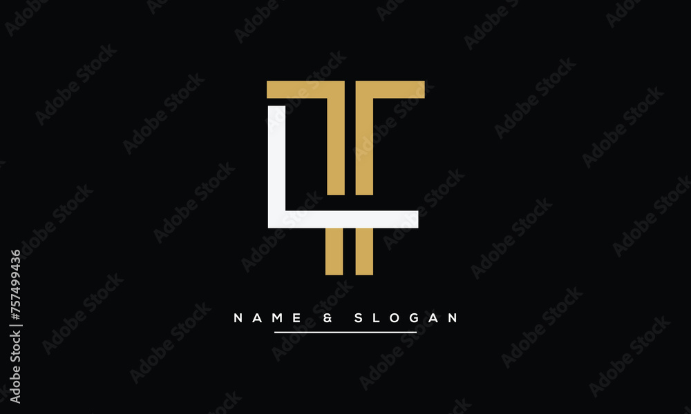 LT, TL L, T, Abstract Letters Logo monogram LT, TL L, T, Abstract Letters Logo monogram