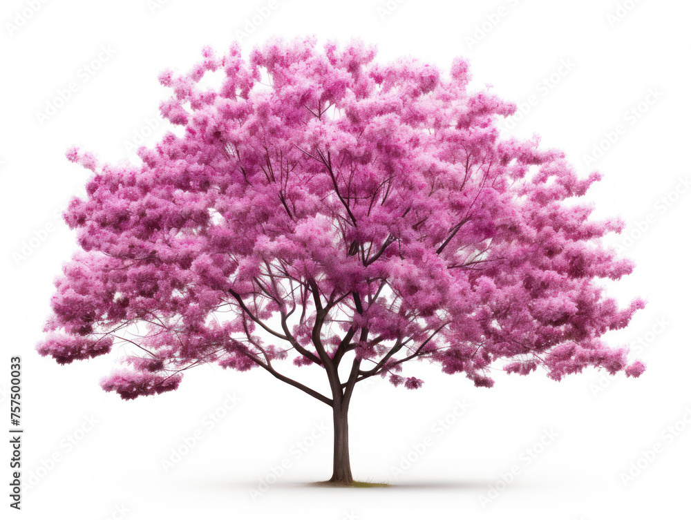 redbud tree isolated on transparent background, transparency image, removed background