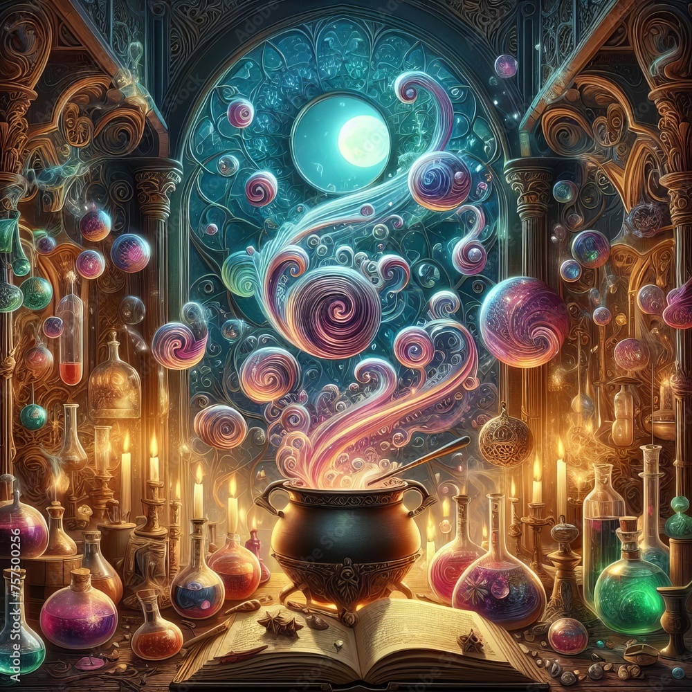 Alchemy's Aura: Enchanting Potionscape