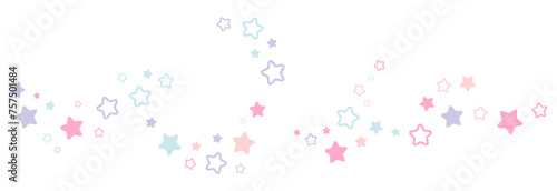 Pastel stars line simple. Vector illustration.	