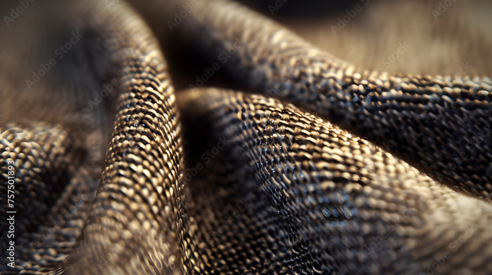 This image captures the intricacies of woven fabric, highlighting the complexity and beauty of textile patterns This image captures the intricacies of woven fabric, highlighting the complexity and beauty of textile patterns