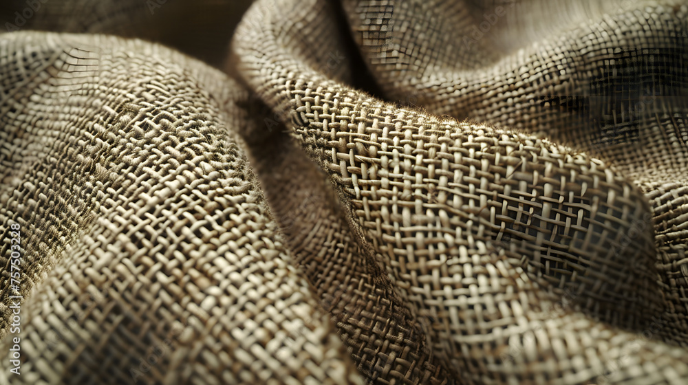 This image captures a highly detailed close-up of tan and black fabric, highlighting the intricate texture and pattern This image captures a highly detailed close-up of tan and black fabric, highlighting the intricate texture and pattern