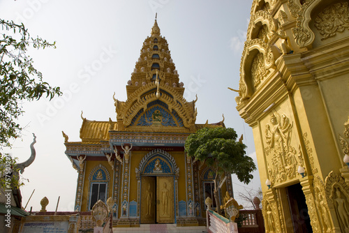 Temple Wat Phnom Sampeau Cambodia on an autumn sunny day.