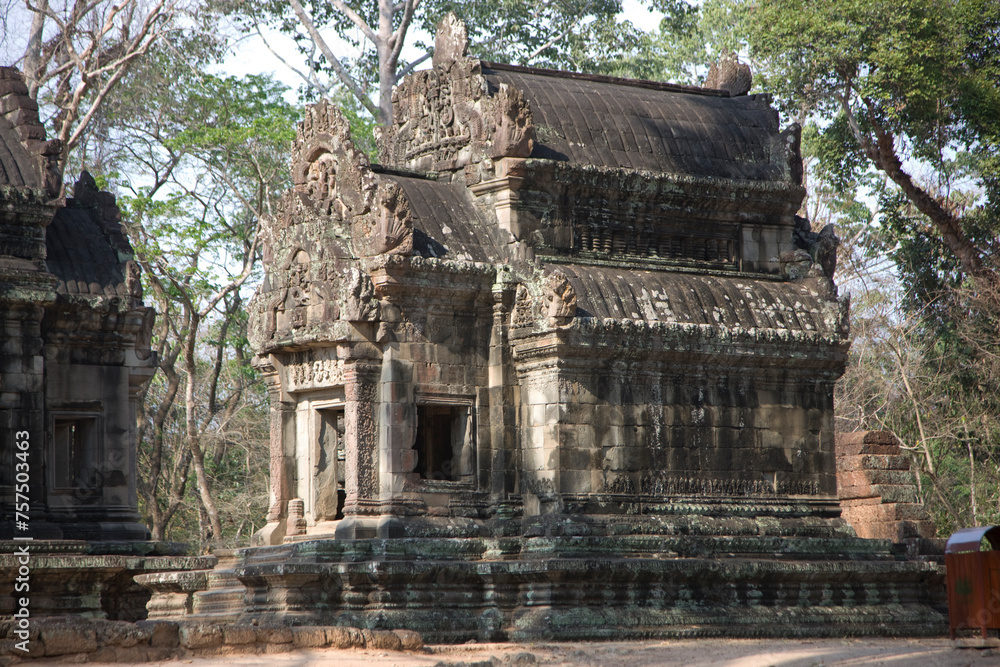 Angkor Wat temple Banteay Srei Cambodia view on a sunny autumn day Angkor Wat temple Banteay Srei Cambodia view on a sunny autumn day