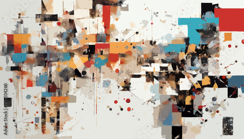 Abstraktes, buntes Puzzle.