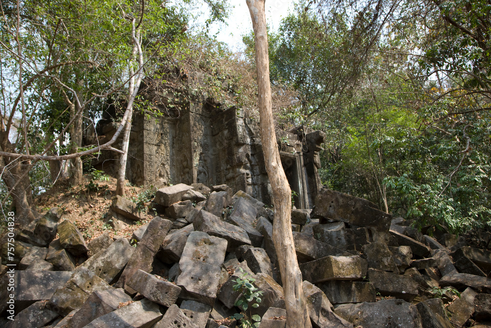 Angkor Wat temple Koh Ker Cambodia view on a cloudy autumn day Angkor Wat temple Koh Ker Cambodia view on a cloudy autumn day