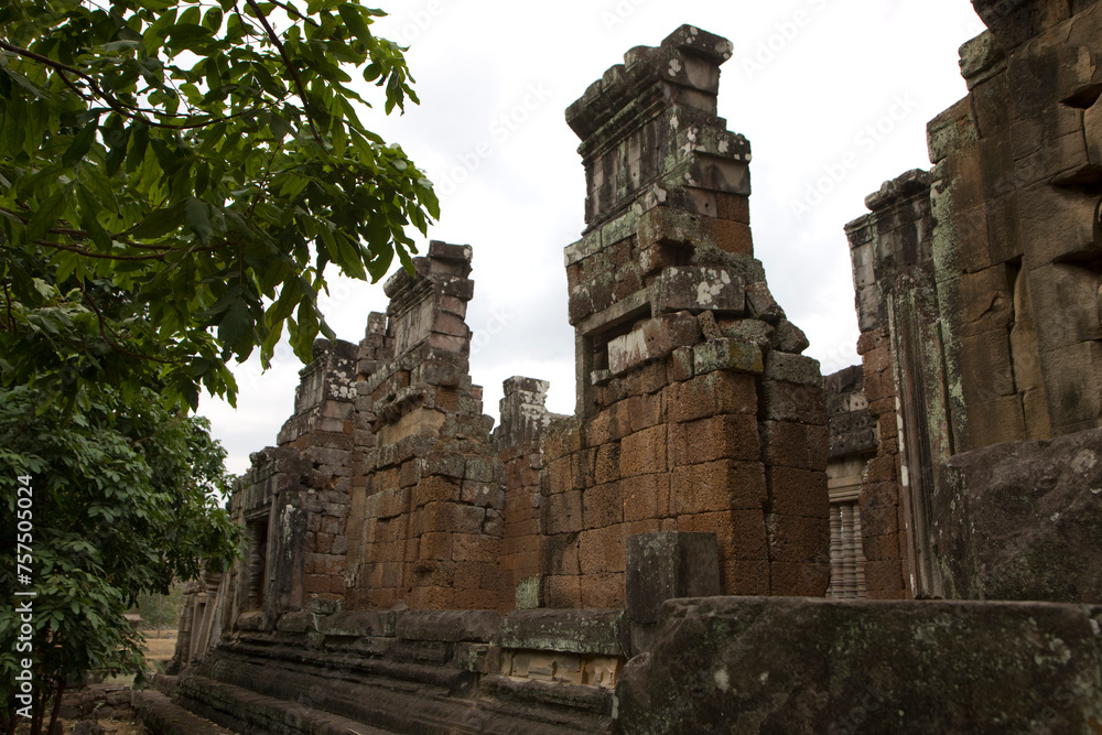Angkor Wat temple Ta Keo view on a cloudy autumn day