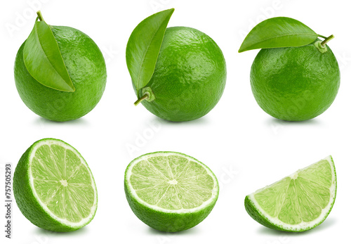 Fresh organic lime isolated