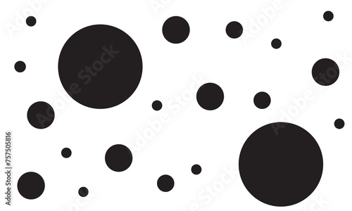 Random dots, circles. Dotted, speckles pattern. Pointillist, pointillism background. Stipple, stippling texture. Vector isolated on white background.