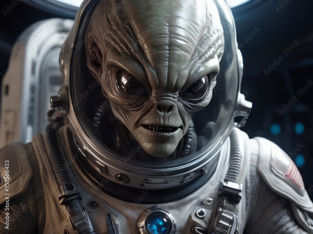 an alien from a distant galaxy in a spacesuit an alien from a distant galaxy in a spacesuit