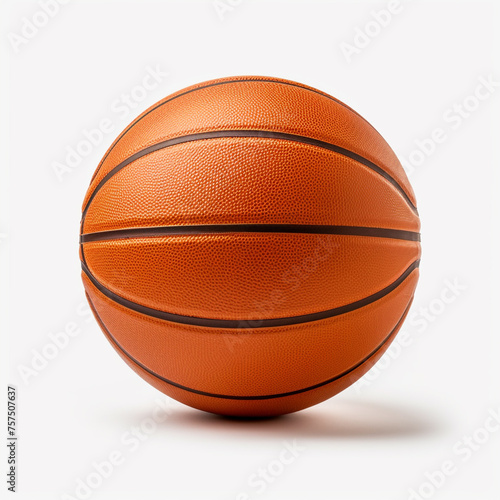 a basketball on isolated white background  fully detailed   reated with Generative Ai