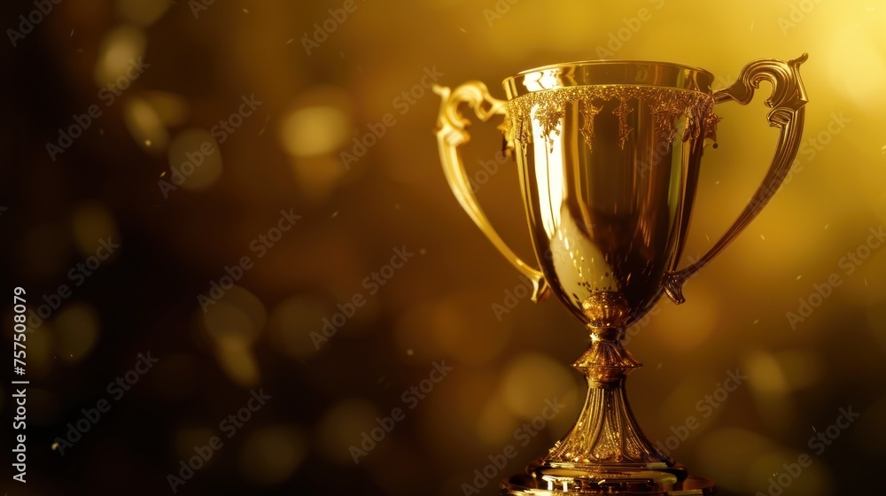 close up of golden trophy on the shinny background close up of golden trophy on the shinny background
