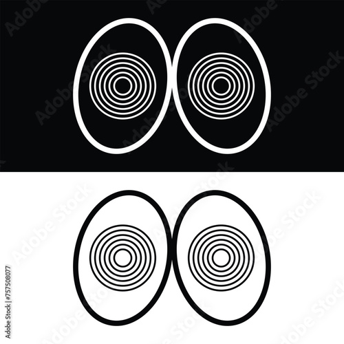 Cartoon eyes icon design, illustration design