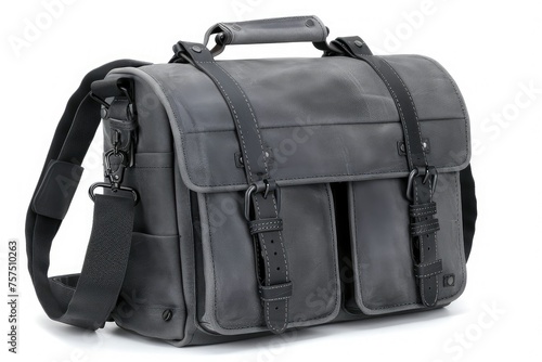 A charcoal gray camera bag with adjustable straps and padded compartments, perfect for photography enthusiasts. Sleek, stylish, and practical for carrying DSLR, mirrorless, or compact cameras