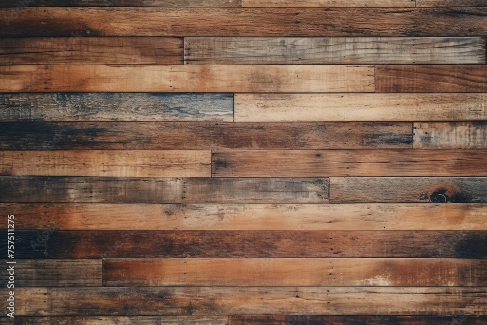 Fototapeta premium old wooden wooden wall texture and background, in the style of recycled material murals сreated with Generative Ai