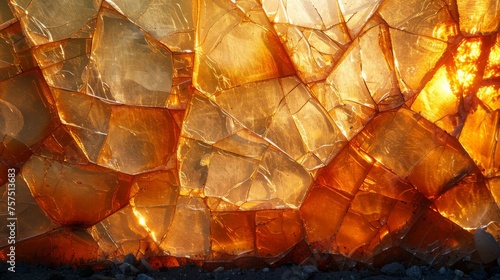 a close up of a piece of glass that looks like it has been cut open to reveal a crack in the glass.