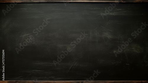 Chalk black board blackboard chalkboard background сreated with Generative Ai