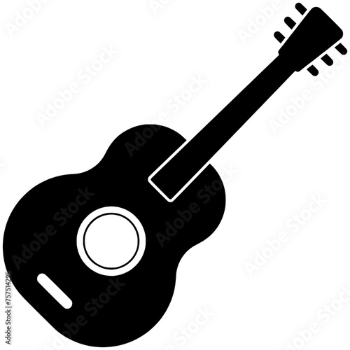 ukulele illustration music silhouette instrument logo acoustic icon guitar outline musician play accoustic song guitarist person rock concert strings shape sound string player for vector graphic
