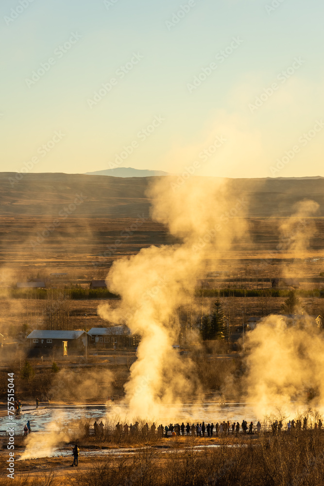 Fototapeta premium Hot spring near Stokkur geyser, Iceland