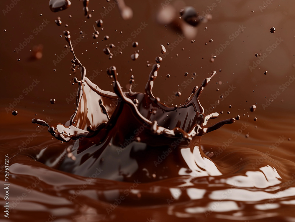 Chocolate Liquid Splash in Motion Chocolate Liquid Splash in Motion