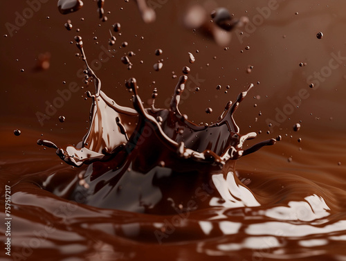 Chocolate Liquid Splash in Motion