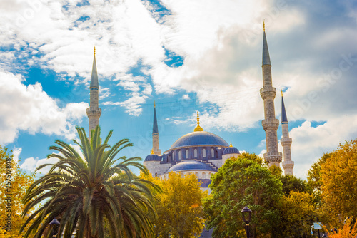 Canvas Print The Blue Mosque of Istanbul,  Turkey