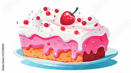 Flat illustration A close-up of a delicious-looking