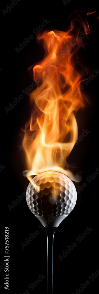 golf tee, Fire and energy сreated with Generative Ai golf tee, Fire and energy сreated with Generative Ai