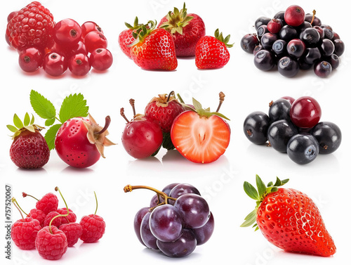 Assorted Berries Selection Isolated